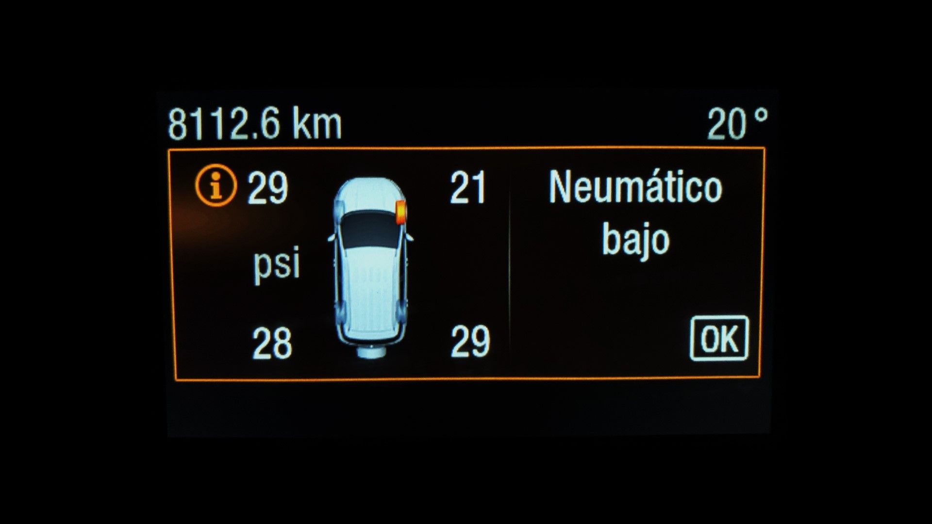 Sistema de monitoreo de presión de neumáticos (TPMS)